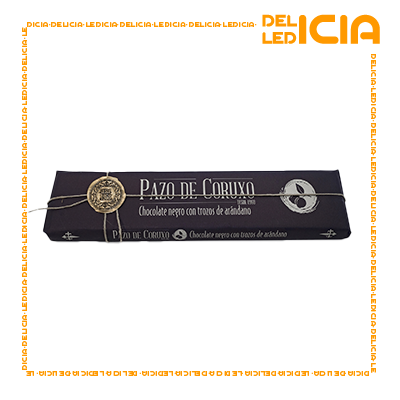 Chocolate artesano negro con trozos de arándanos, Pazo de Coruxo 300 g